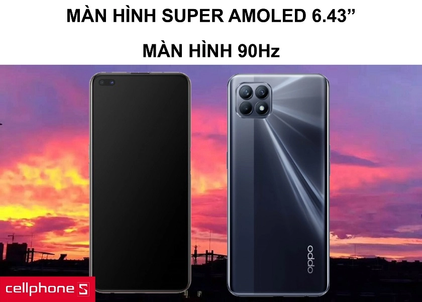 Màn hình Super AMOLED 6.43 inches cùng tần số quét lên đến 90Hz cao cấp