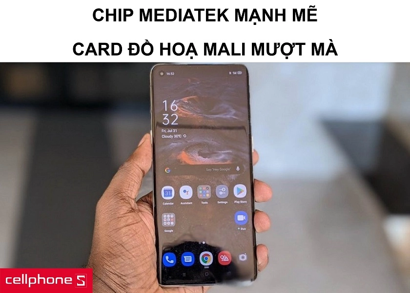 Con chip MT6853V Dimensity 720 5G tiến trình 7nm cùng đồ hoạ Mali-G57 MC2