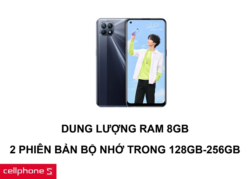 Dung lượng ram 8GB mặc định cùng các phiên bản bộ nhớ trong khác nhau lên đến 256GB