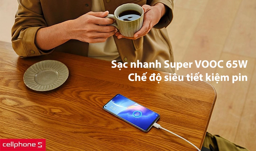Sạc nhanh 65W Super VOOC 2.0, công nghệ siêu tiết kiệm pin thế hệ mới