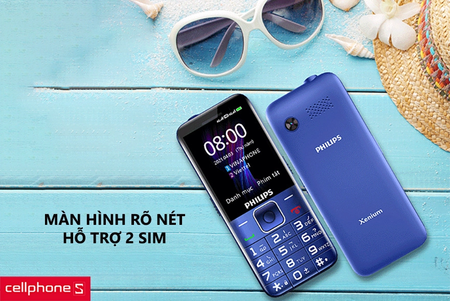 Màn hình rõ nét, hỗ trợ 2 sim 2 sóng tiện lợi