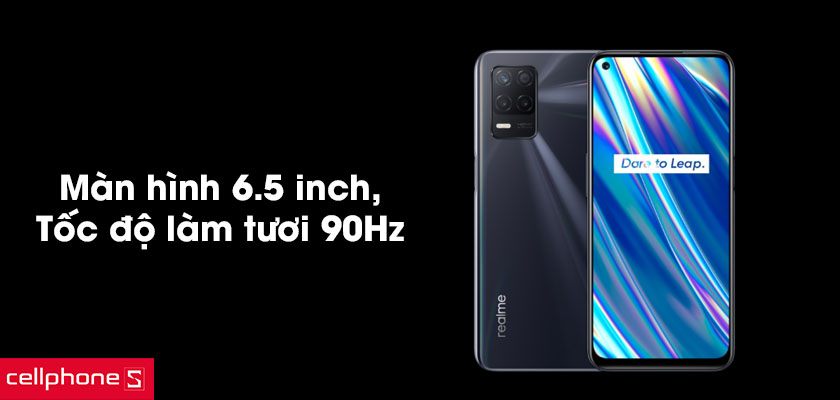 Màn hình 6.5 inch, tốc độ làm tươi 90Hz