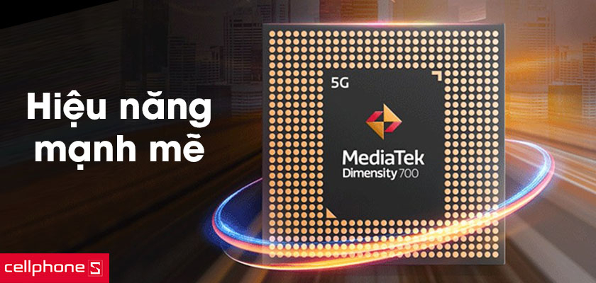 Bộ vi xử lý MediaTek Dimensity 700 5G mạnh mẽ hơn nhiều so với phân khúc