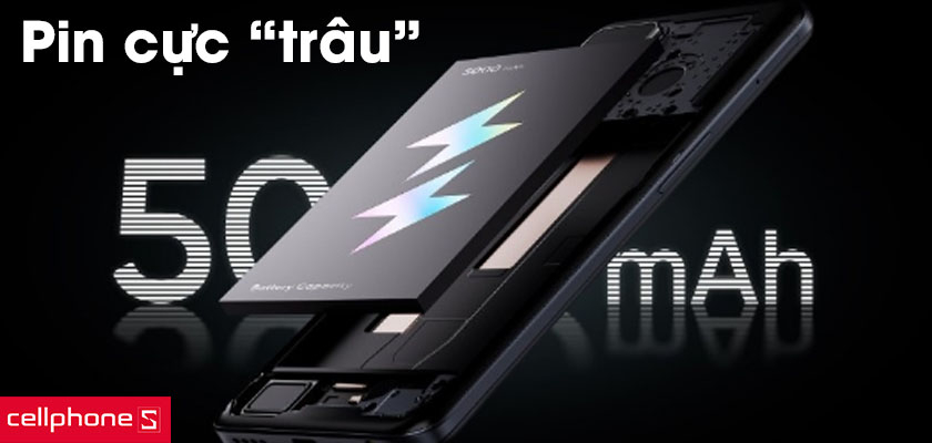 Pin 5000mAh vô cùng ấn tượng
