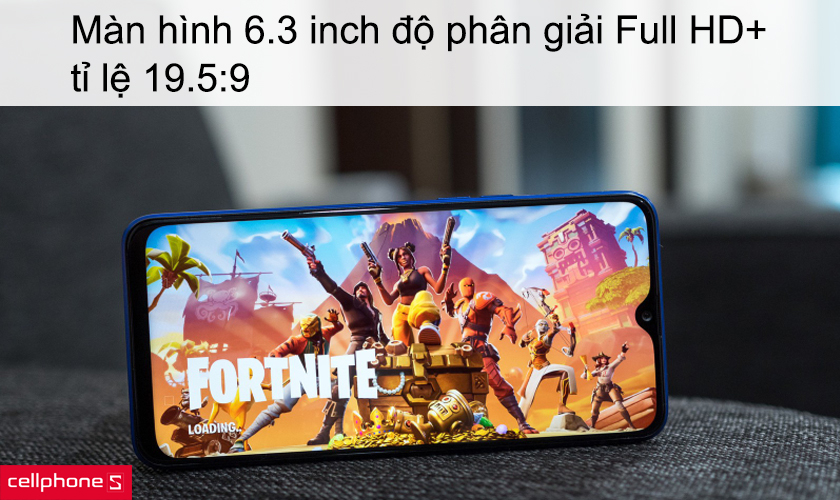 Màn hình 6.3 inch độ phân giải Full HD+, tỉ lệ 19.5:9