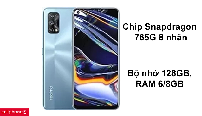 Hiệu năng mạnh mẽ cùng với chip Snapdragon 765G, Ram 8GB