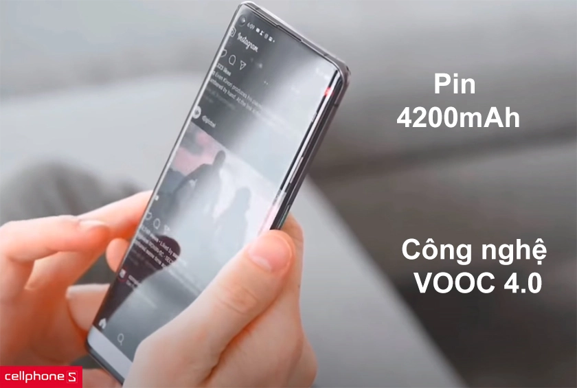 Pin 4200mAh, công nghệ VOOC 4.0