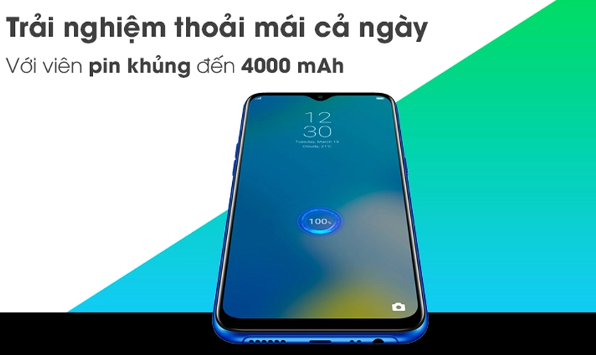 Dung lượng pin 4.000 mAh sử dụng đến 10 tiếng