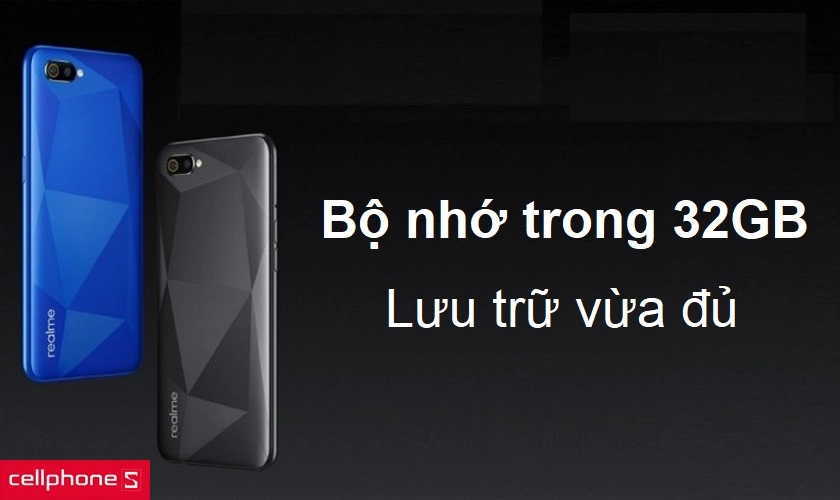 Bộ nhớ trong 32GB cho khả năng lưu trữ vừa đủ