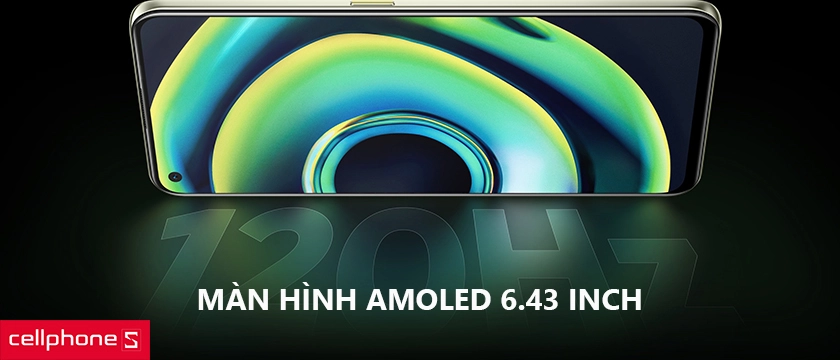 Màn hình đục lỗ AMOLED 6.43 inch độ phân giải Full HD+