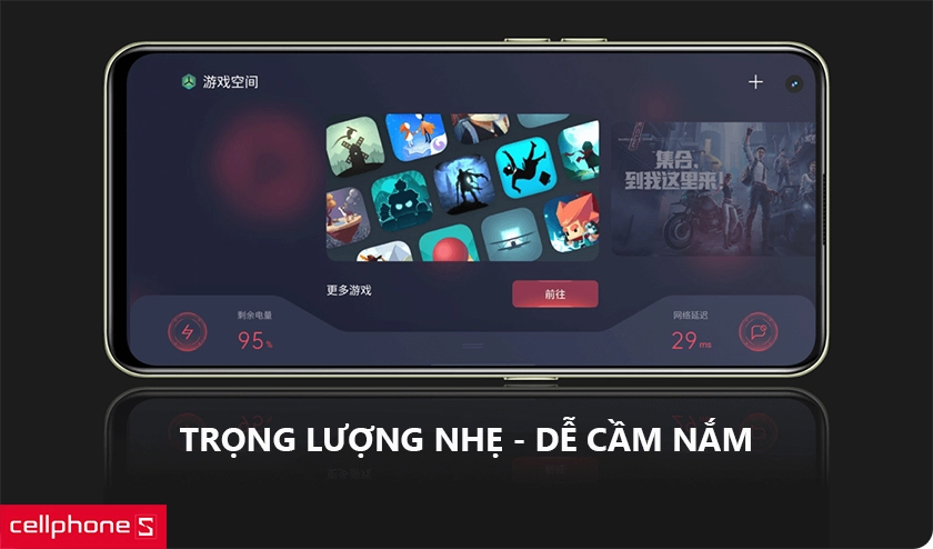 Trọng lượng nhẹ chỉ 179 gram, kích thước vừa tay