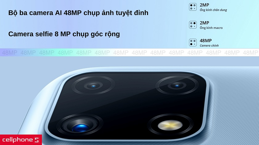 Bộ ba camera AI 48 MP chụp ảnh tuyệt đỉnh