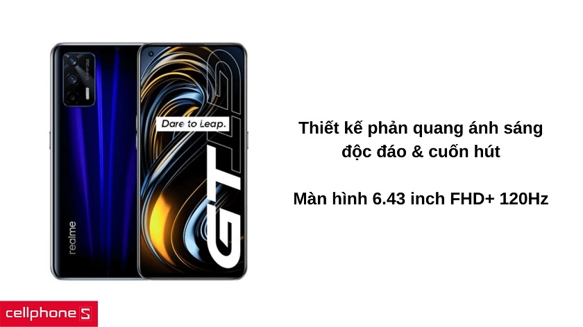 Mặt lưng thiết kế độc đáo, màn hình Full HD+ 120 Hz cao cấp