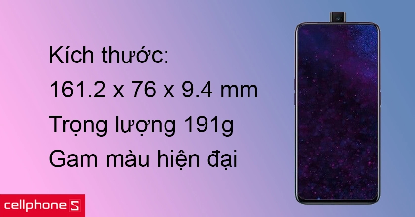 Thiết kế kim loại nguyên khối tinh tế, màu sắc trẻ trung, hiện đại