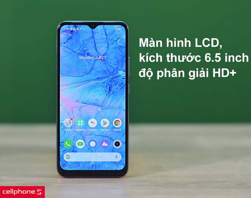 Màn hình LCD, kích thước 6.5 inch, độ phân giải HD+