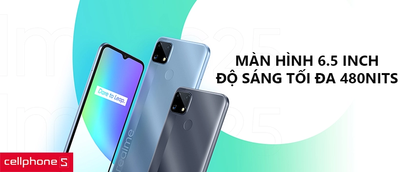 Màn hình giọt nước tràn viền, kích thước 6.5 inch cực đã