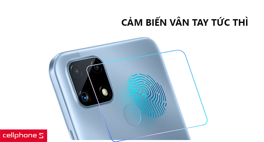 cảm biến vân tay ở phía mặt lưng