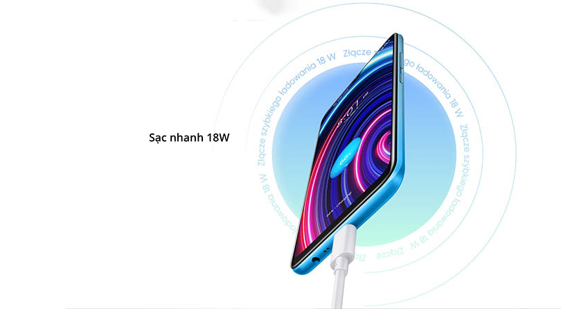 Pin khủng 5000mAh, sạc nhanh 18W đáp ứng tốt nhu cầu người dùng