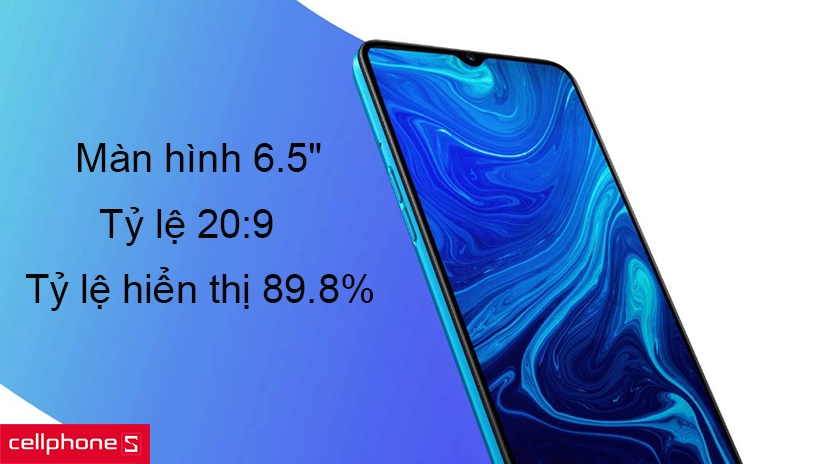 Thiết kế màn hình giọt nước tràn cạnh kết hợp với kính cường lực Gorilla Glass 3