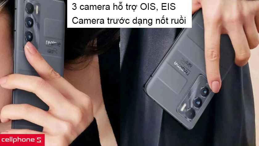 Hệ thống 3 camera cảm biến chính 64MP hỗ trợ OIS, EIS và camera trước dạng “nốt ruồi”