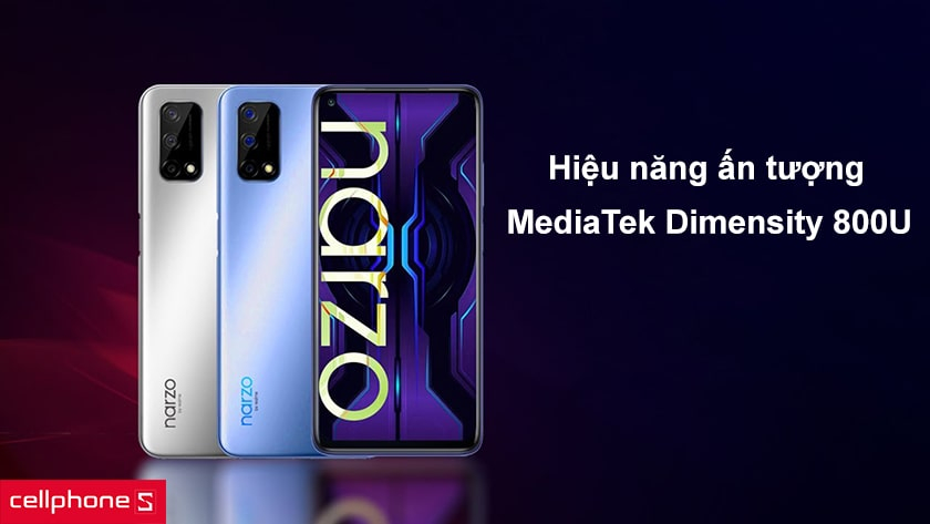 Hiệu năng ấn tượng với con chip MediaTek Dimensity 800U