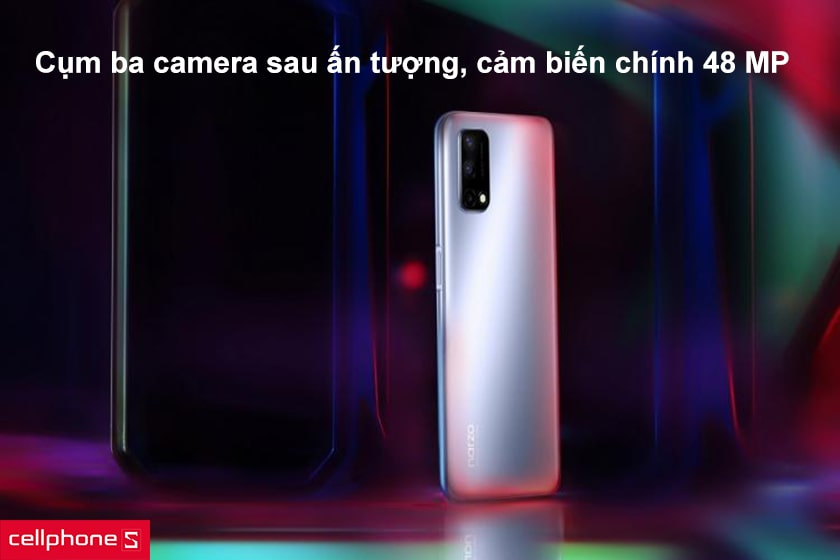 Cụm ba camera sau ấn tượng, cảm biến chính 48 MP