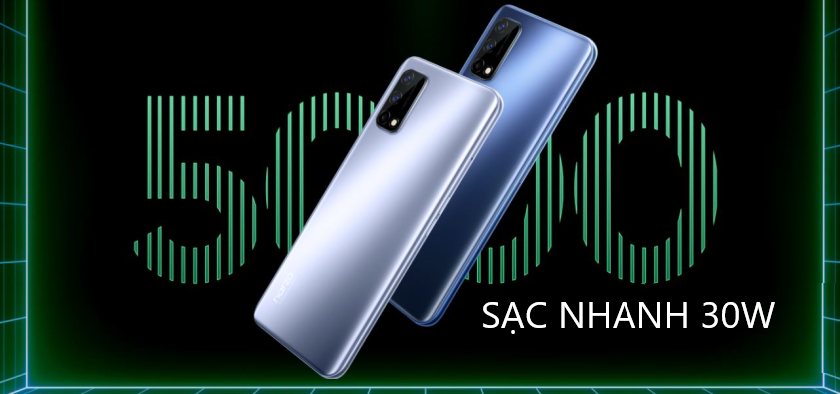 Viên pin 5000 mAh, sạc nhanh 30 W
