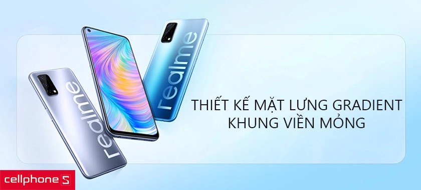 Thiết kế mặt lưng gradient, khung viền mỏng
