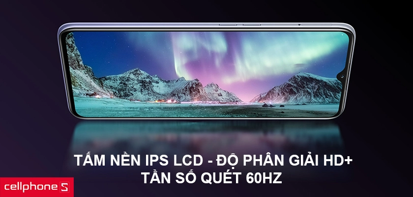 Tấm nền IPS LCD cùng độ phân giải HD+