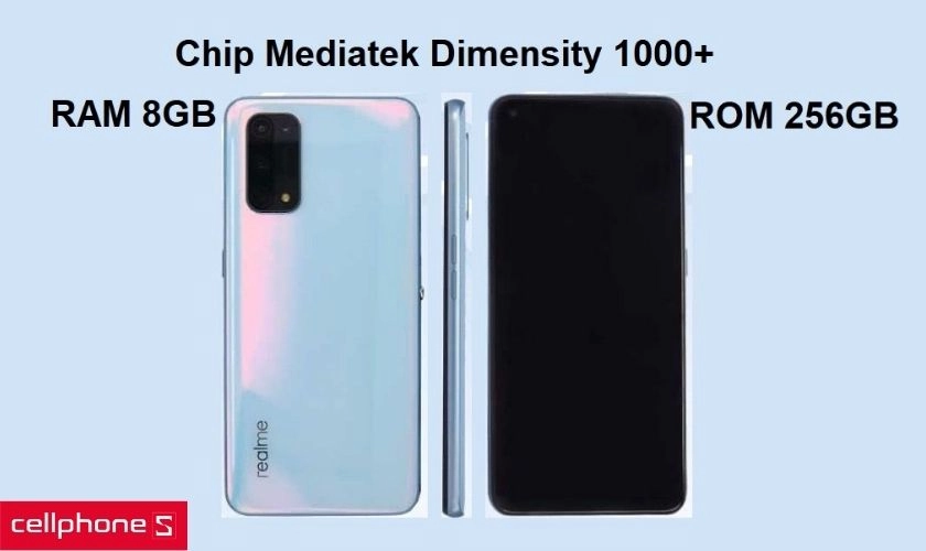 Sở hữu chip Mediatek Dimensity 1000+ và RAM 8GB ROM 256GB