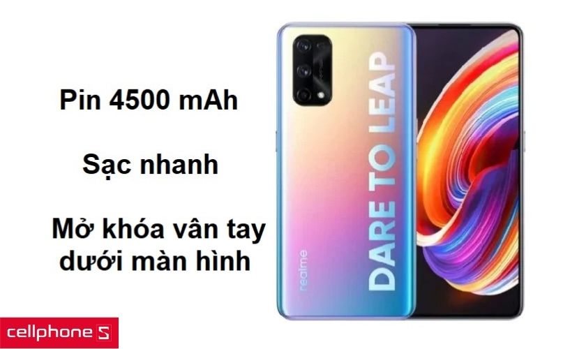 Dung lượng pin 4500 mAh và tính năng mở khóa vân tay dưới màn hình