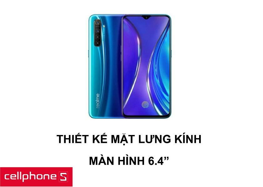 Thiết kế mặt lưng kính sang trọng cùng màn hình 6.4 inches