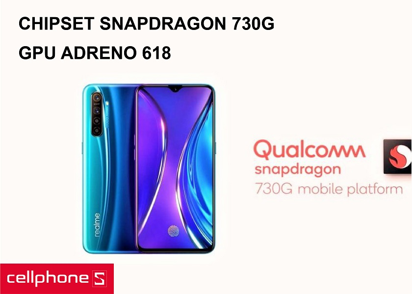 Chipset Snapdragon 730g cùng đồ hoạ Adreno 618 cho khả năng xử lý mạnh mẽ