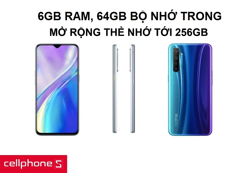 64GB bộ nhớ trong cùng khả năng mở rộng thẻ nhớ ngoài tới 256gb