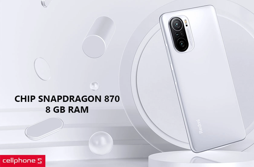 Hiệu năng ấn tượng bởi con chip Snapdragon 870, 8 GB RAM