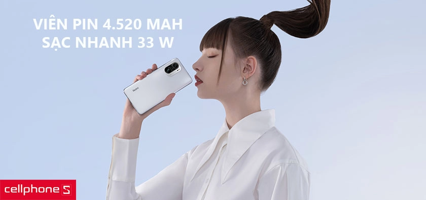 Viên pin 4.520 mAh, hỗ trợ sạc nhanh 33W