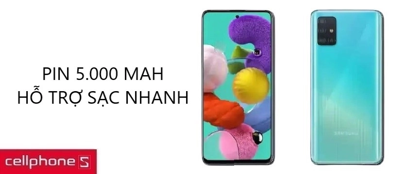 Pin Li-Po dung lượng 5000 mAh, hỗ trợ sạc nhanh