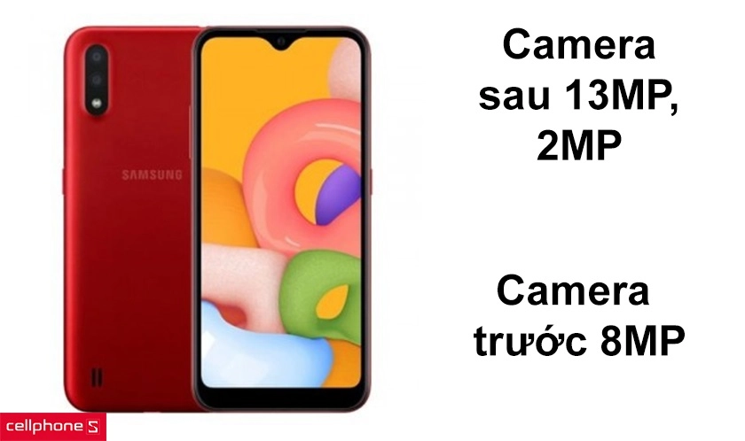 Camera sau lên đến 13MP, camera trước 8MP