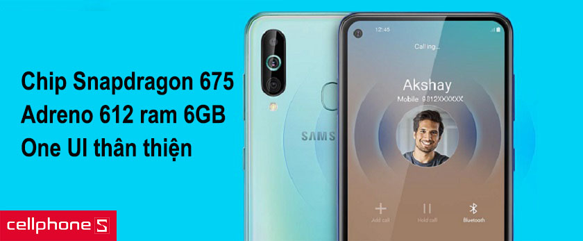 Hiệu năng mạnh mẽ với con chip Snapdragon 675, giao diện One UI thân thiện