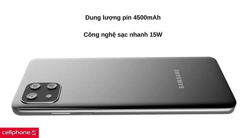 Dung lượng pin 4500mAh kèm sạc nhanh cho thời lượng dùng lâu dài