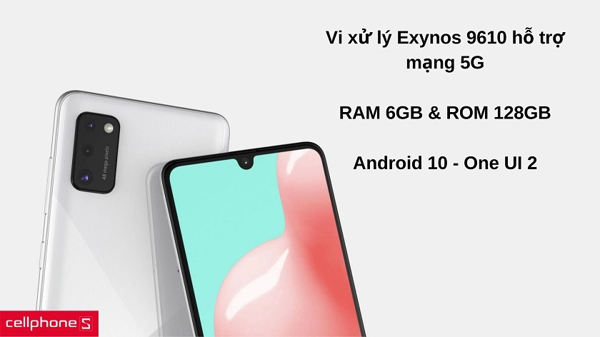 Chip xử lý Exynos 9610 với 6GB RAM & 128GB ROM hỗ trợ mạng 5G hiệu quả