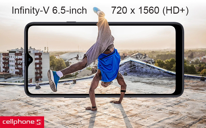 Trải nghiệm thế giới giải trí vô hạn với màn hình Infinity-V, Super AMOLED, HD+