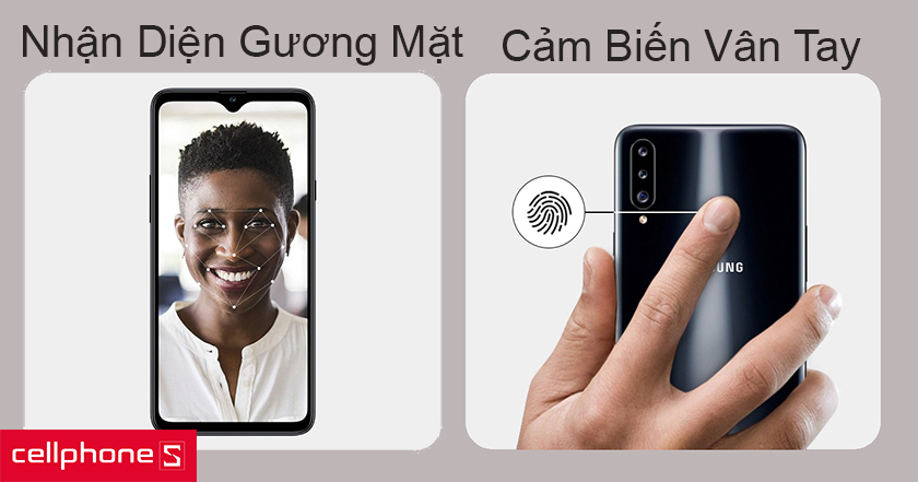 cảm biến vân tay ở mặt lưng