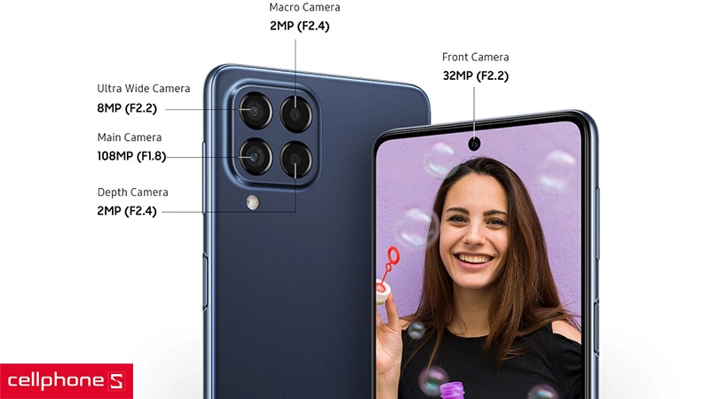 Samsung Galaxy M53 5G bốn camera sắc nét