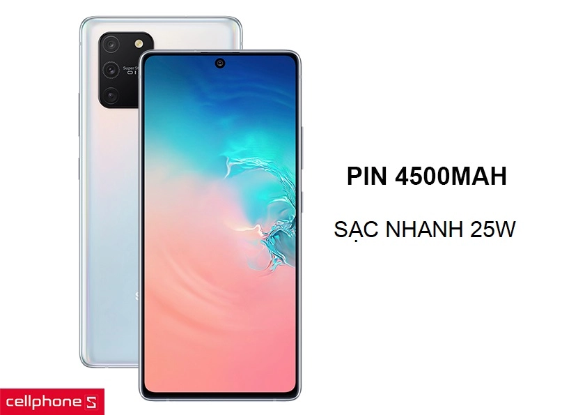 Viên pin 4370mAh đi kèm với sạc nhanh giúp sử dụng lâu dài