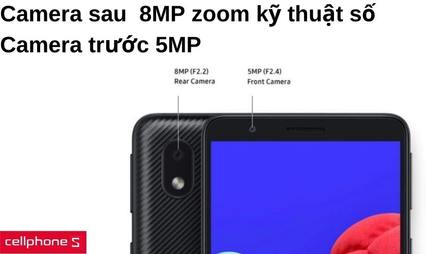 Camera sau 8MP tự động lấy nét và camera trước videocall dễ dàng qua ứng dụng