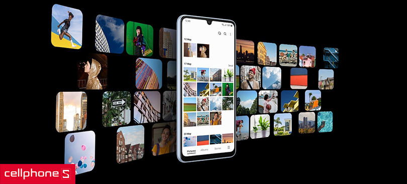 tùy chọn RAM từ 6 - 8 GB, và dung lượng lưu trữ 128 GB