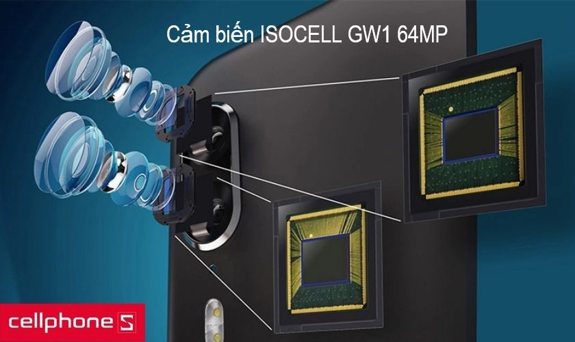 Camera sau 64MP cùng nhiều công nghệ lấy nét tiên tiến