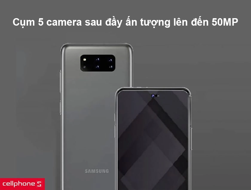 Cụm năm camera sau đầy ấn tượng lên đến 50MP
