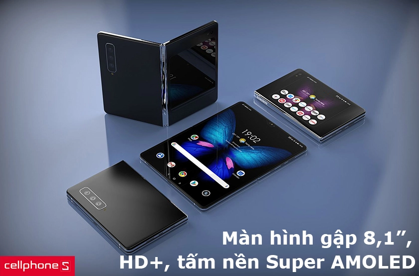 Màn hình gập kích thước 8,1 inch, độ phân giải HD+, tấm nền Super AMOLED